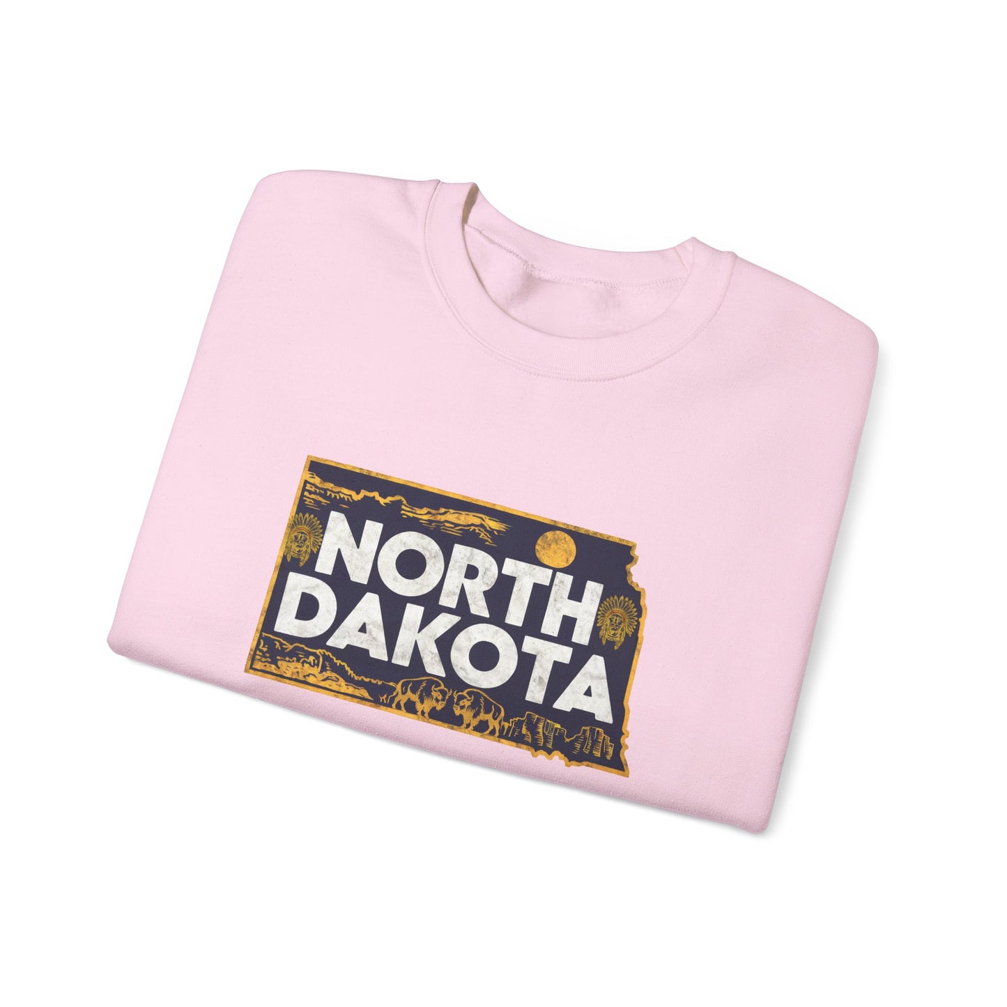 North Dakota state landscape sweatshirt | Badlands sunset design