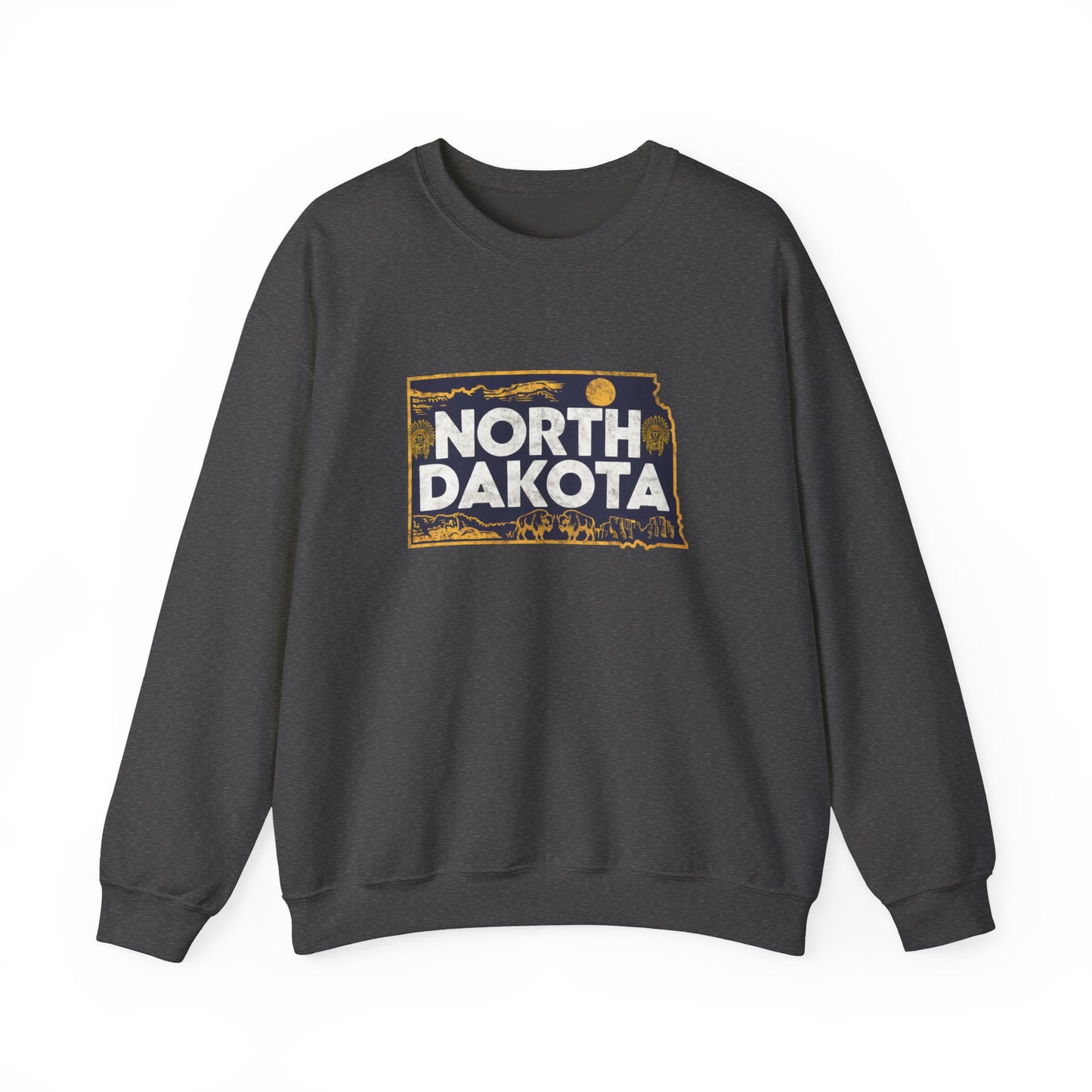 North Dakota state landscape sweatshirt | Badlands sunset design