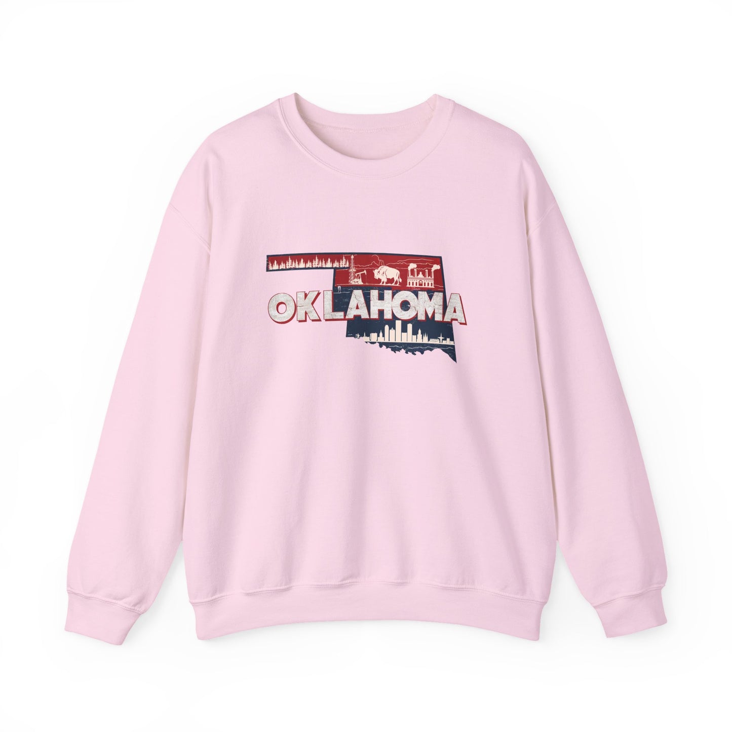 Oklahoma State Shape Skyline Crewneck Sweatshirt