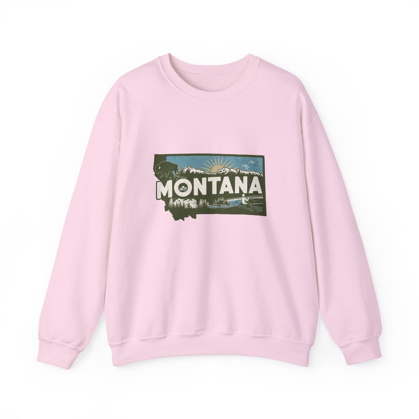 Montana State Landscape Crewneck Sweatshirt