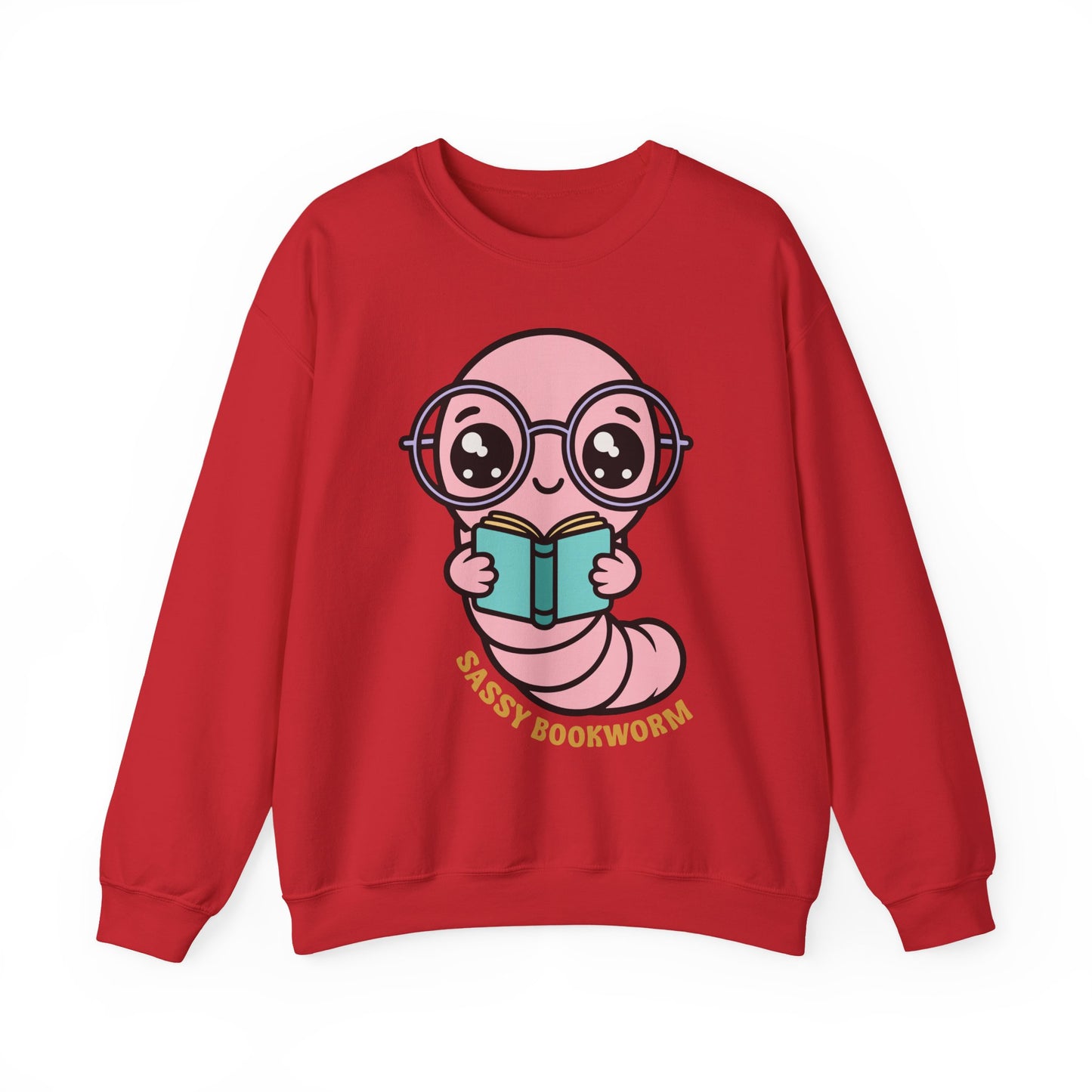 Sassy Bookworm Worm Sweatshirt | Reading Cute Graphic Crewneck