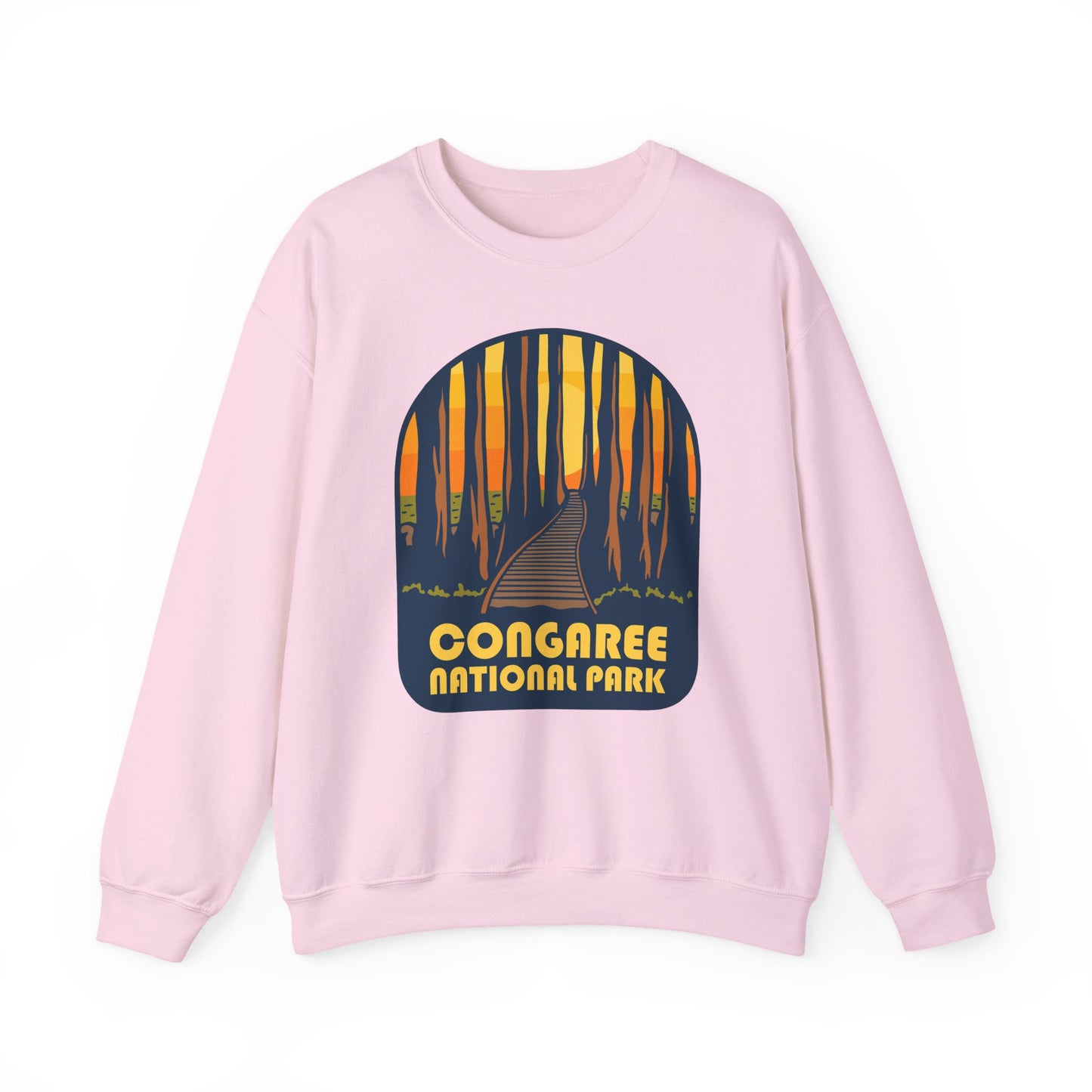 Congaree National Park boardwalk sweatshirt | Cypress forest sunset crewneck