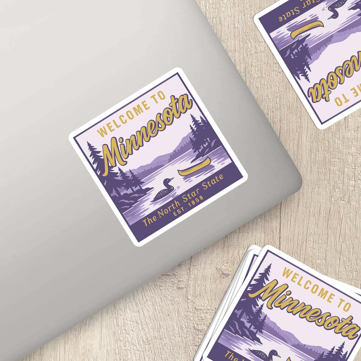 Welcome to Minnesota Vinyl Sticker – Vintage State Travel Decal