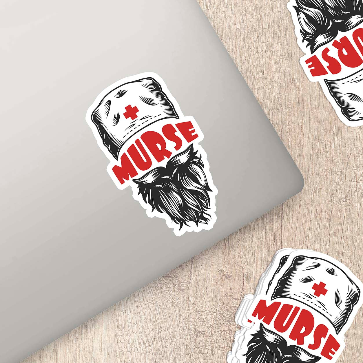 Cute Nurse Sticker – Weatherproof Vinyl for Water Bottles, Laptops & More