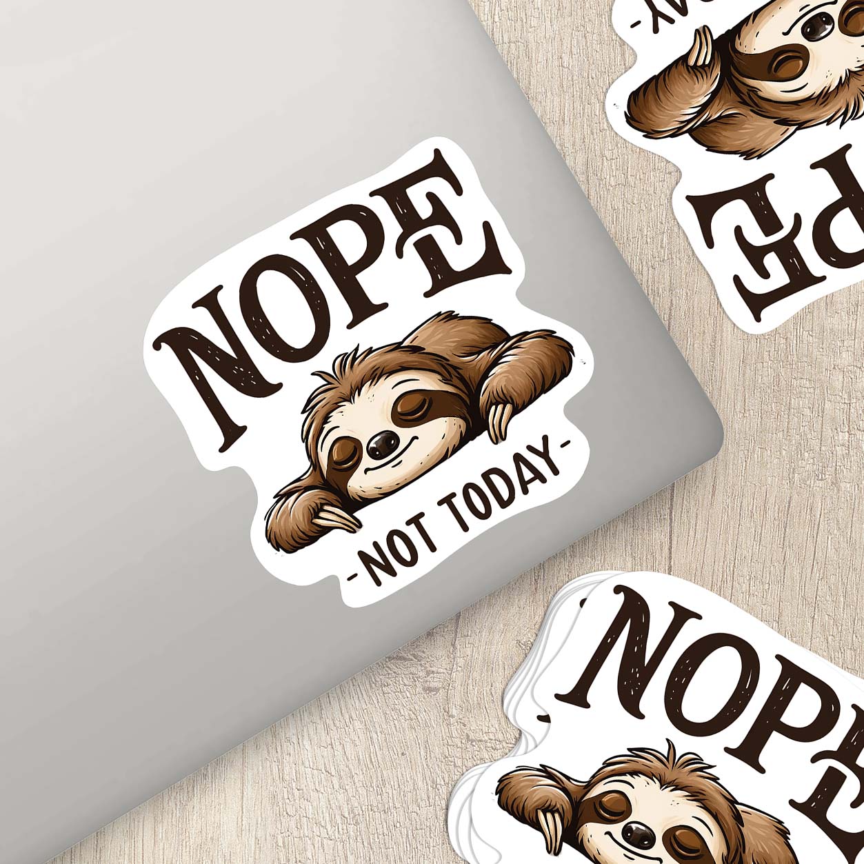 Sloths with Quotes Sticker – Cute Weatherproof Vinyl for Laptops, Cups & More