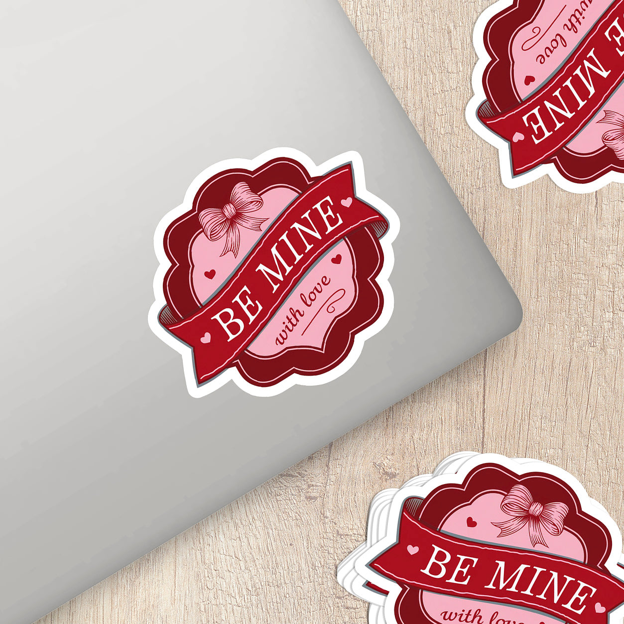 Be Mine With Love Vinyl Sticker