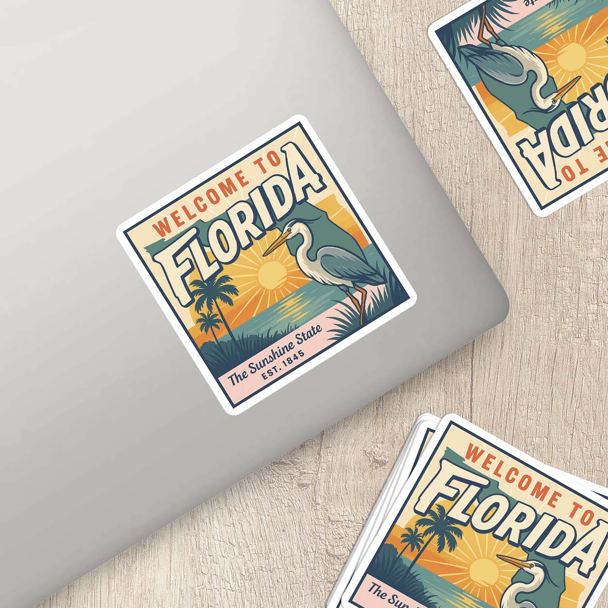 Welcome to Florida Vinyl Sticker – Vintage State Travel Decal