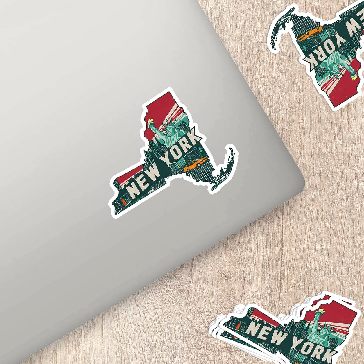 Retro Vinyl State Sticker - New York