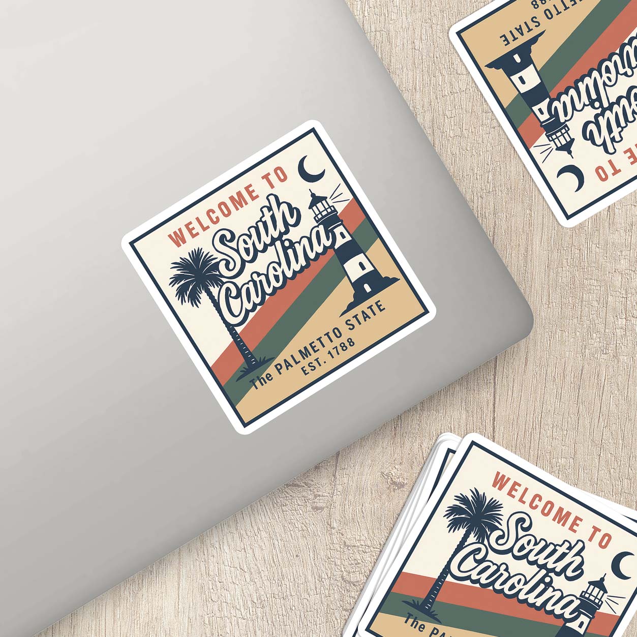 Welcome to South Carolina Vinyl Sticker – Vintage State Travel Decal