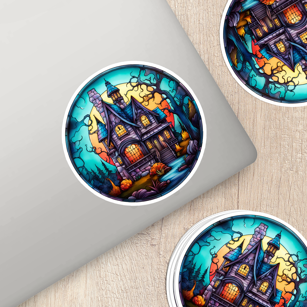 Haunted House Vinyl Sticker - Unveil the Mystery on Your Gear