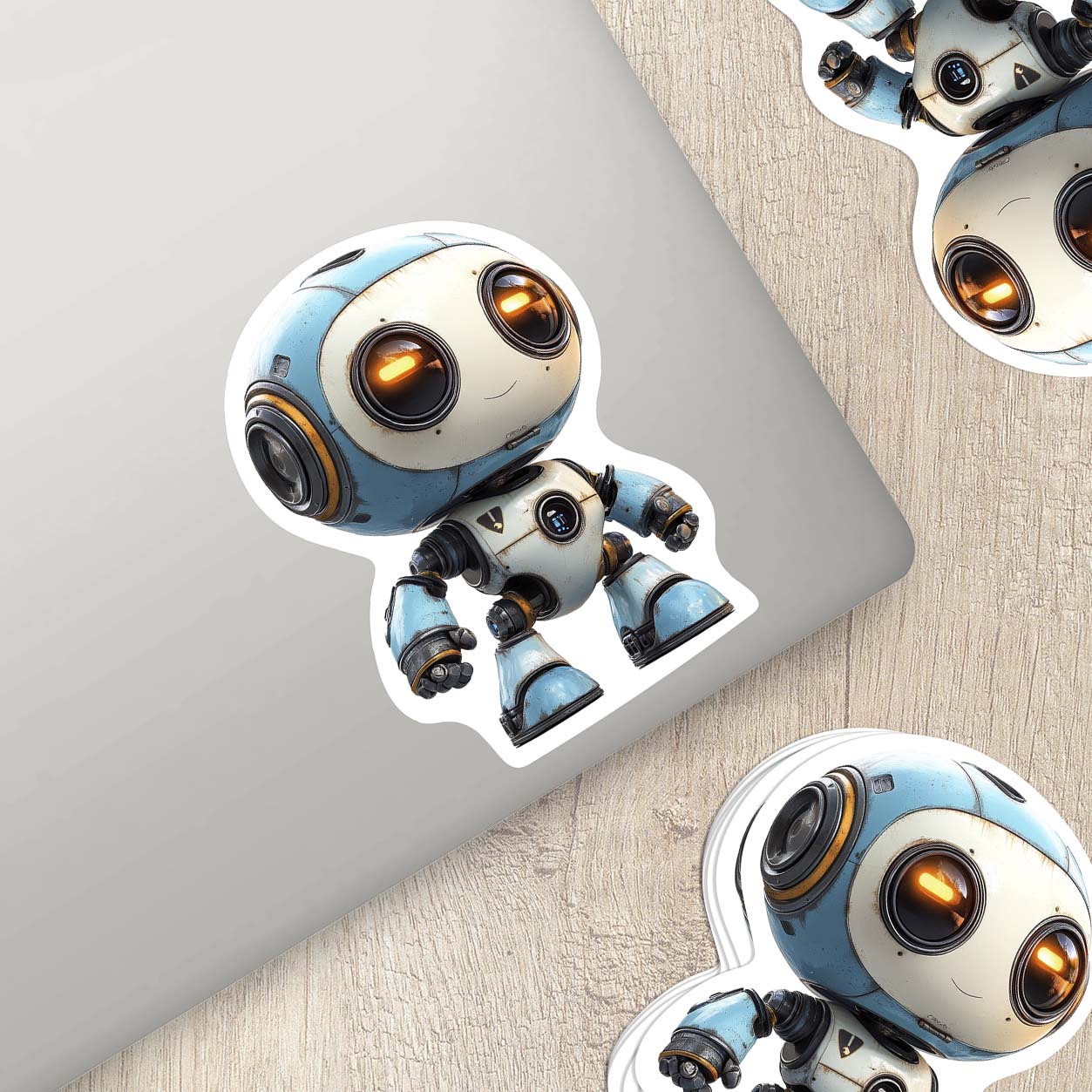 Cute Cartoon Robot Sticker – Durable Weatherproof Vinyl for All Surfaces