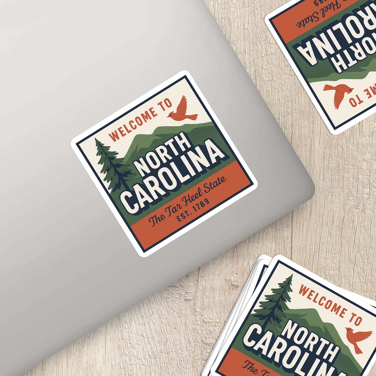Welcome to North Carolina Vinyl Sticker – Vintage State Travel Decal