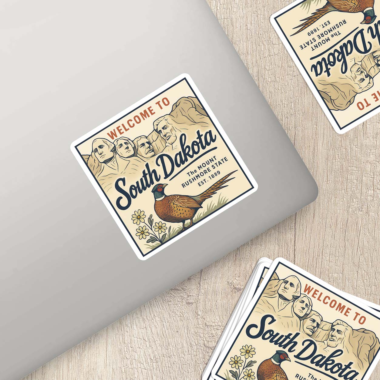 Welcome to South Dakota Vinyl Sticker – Vintage State Travel Decal