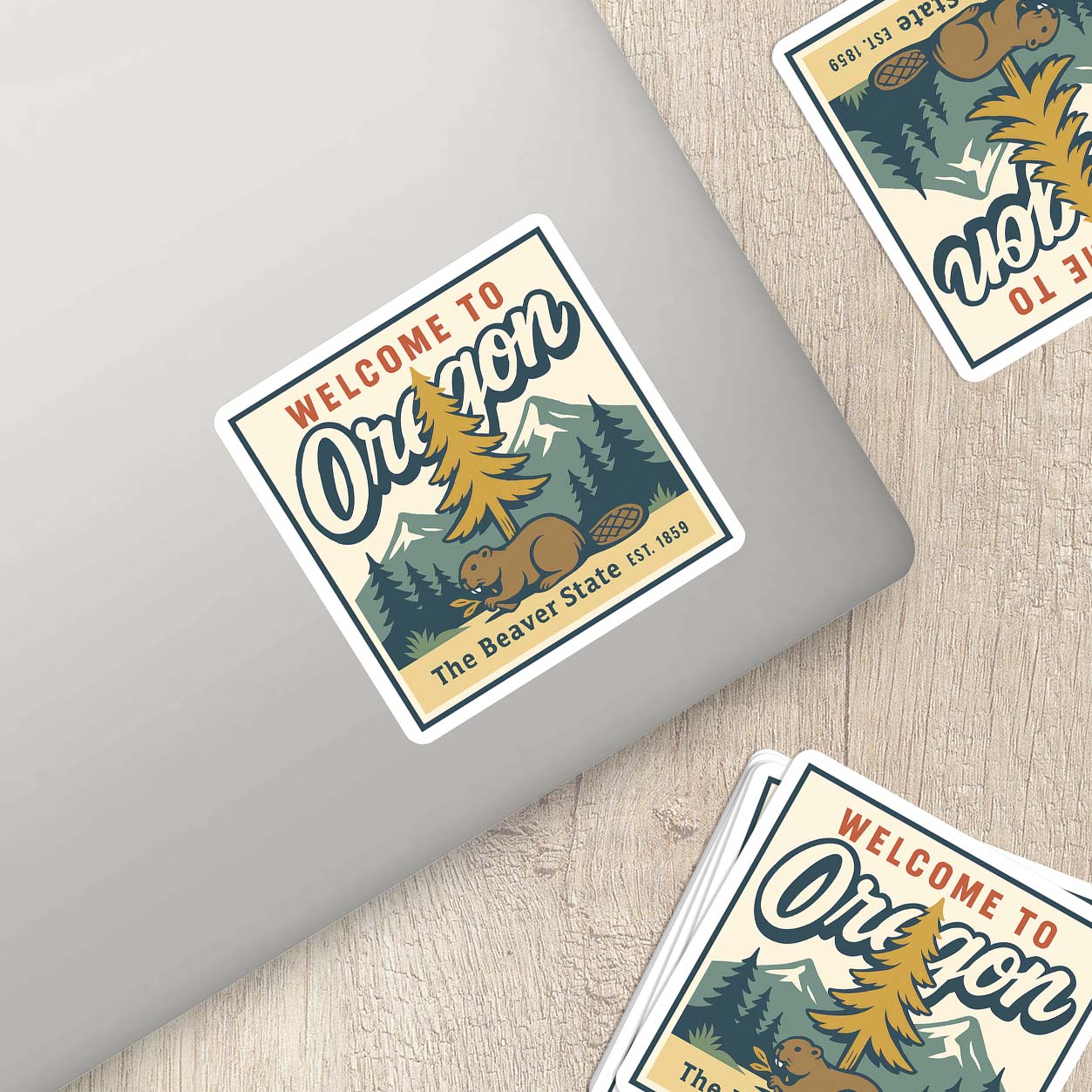 Welcome to Oregon Vinyl Sticker – Vintage State Travel Decal