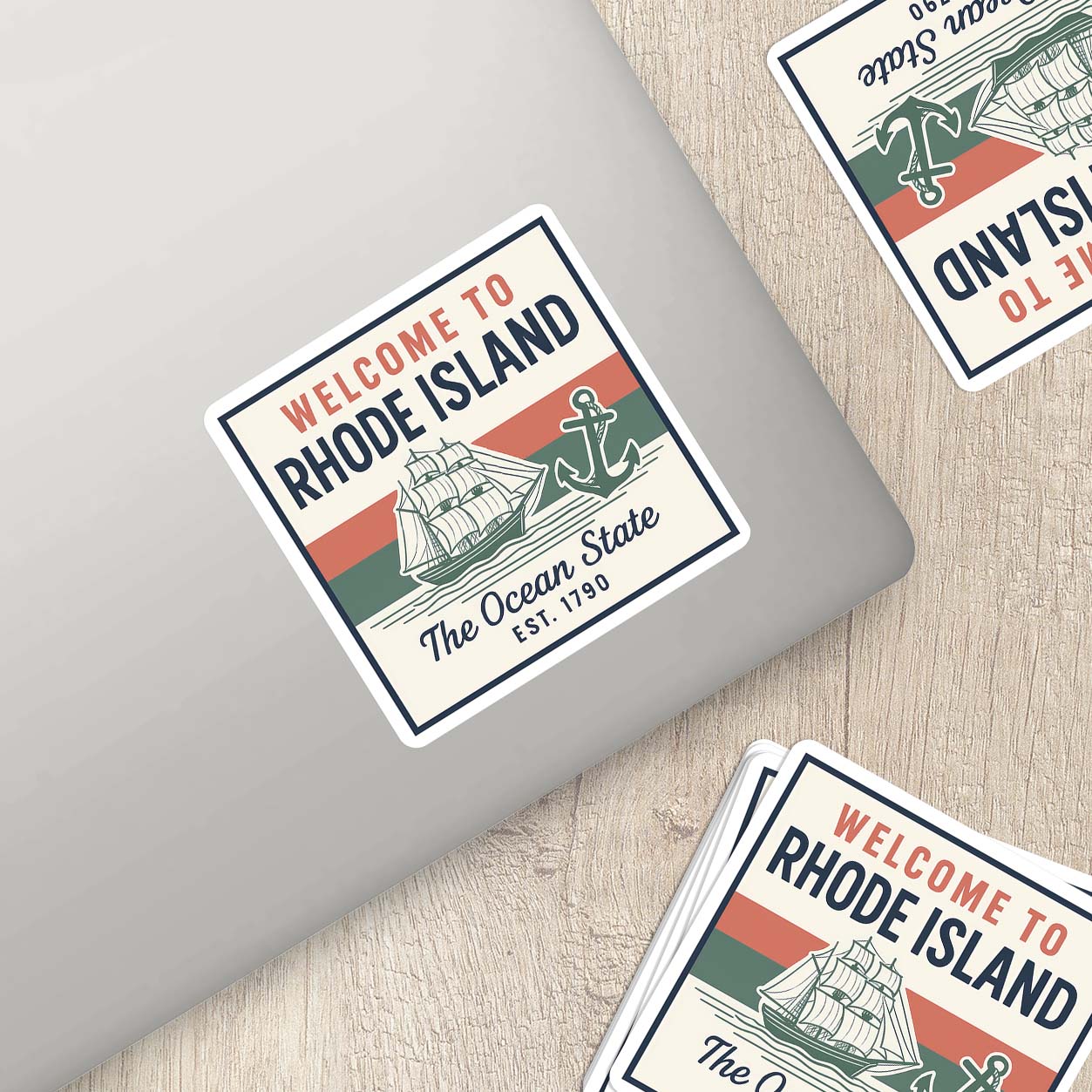 Welcome to Rhode Island Vinyl Sticker – Vintage State Travel Decal