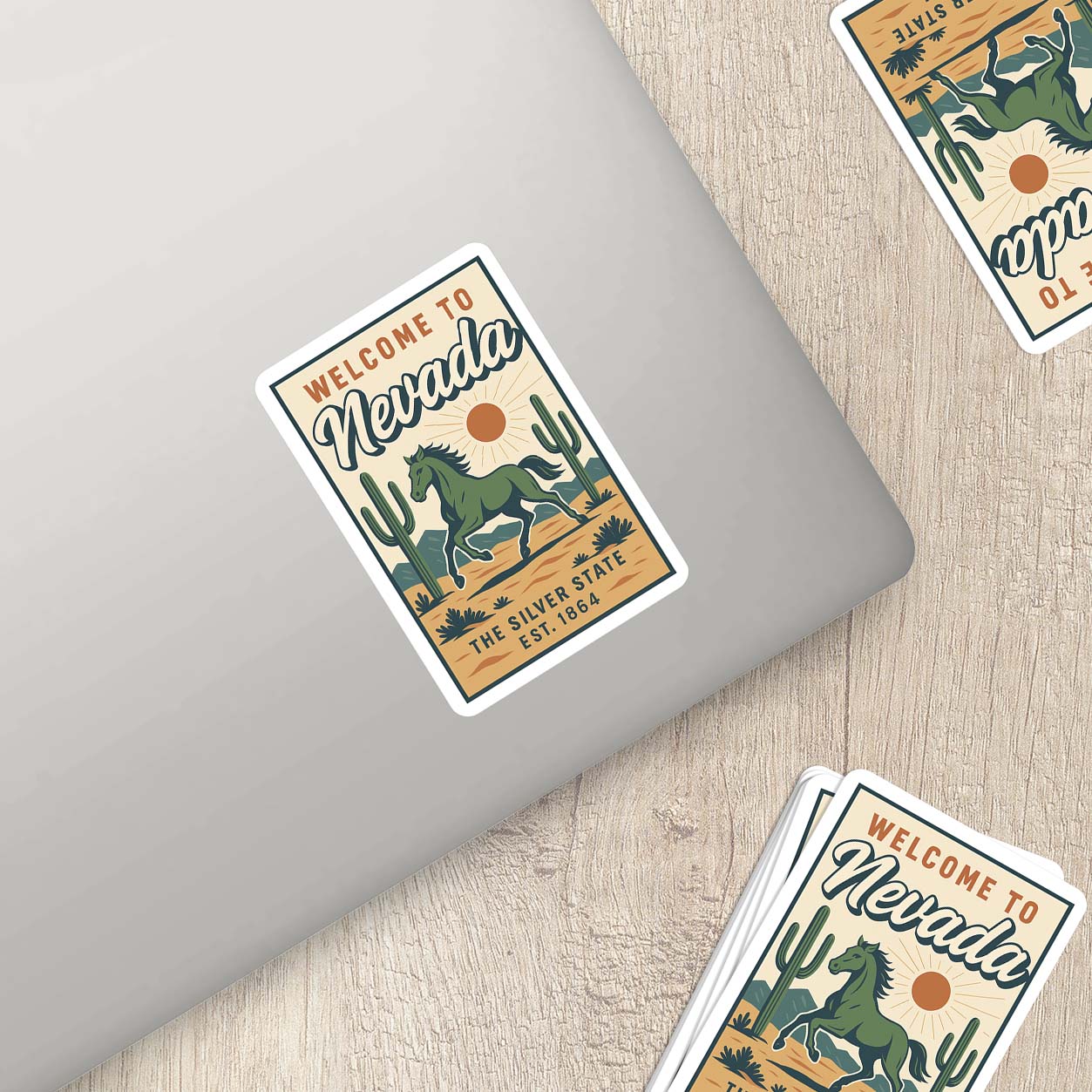 Welcome to Nevada Vinyl Sticker – Vintage State Travel Decal