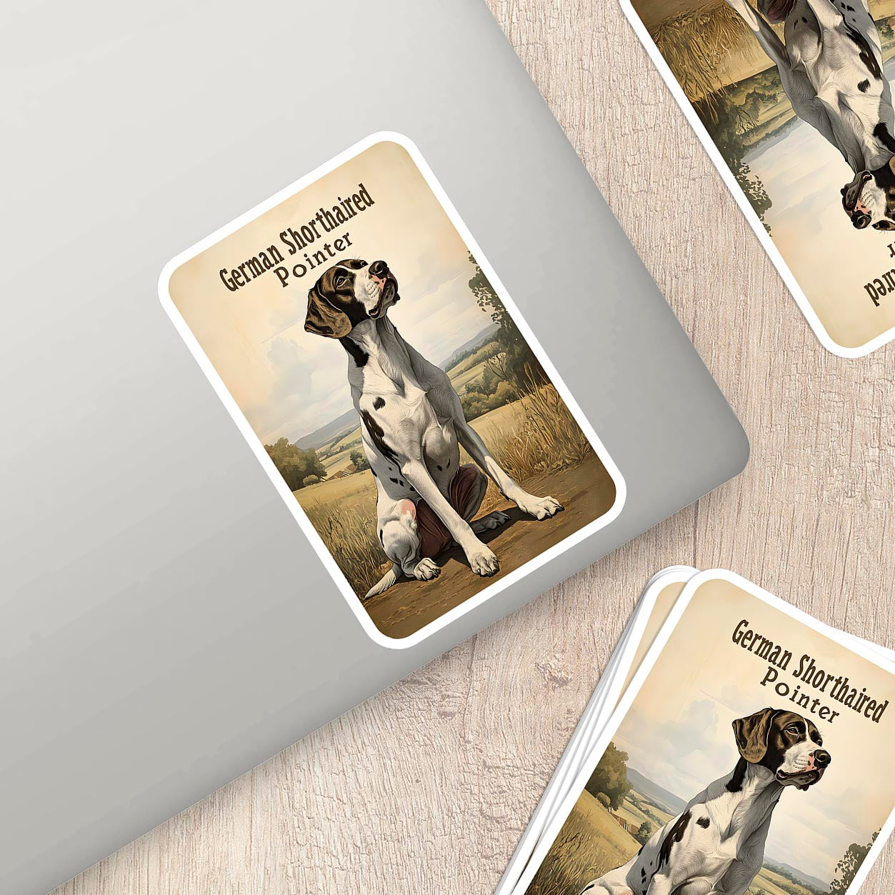 Vintage German Shorthaired Pointer Sticker – Durable Vinyl Sticker