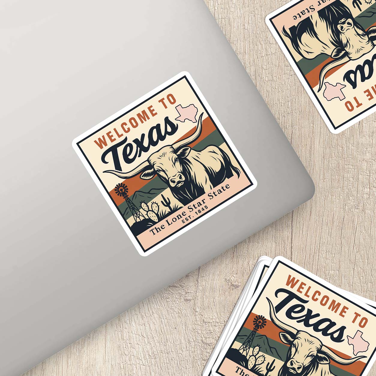 Welcome to Texas Vinyl Sticker – Vintage State Travel Decal