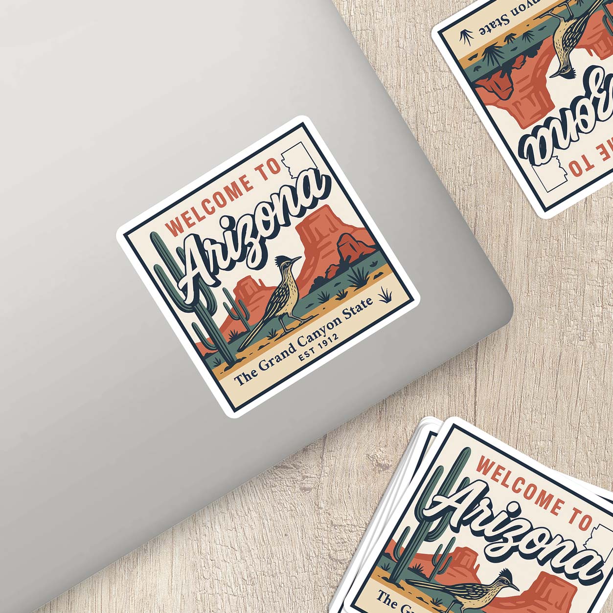 Welcome to Arizona Vinyl Sticker – Vintage State Travel Decal