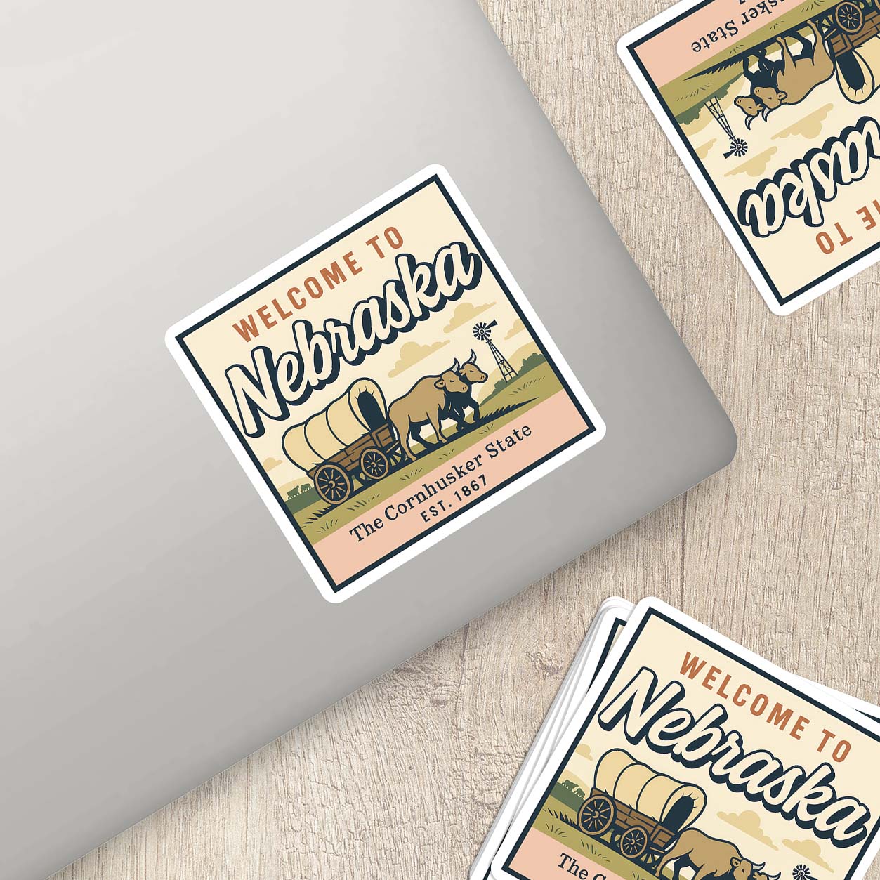 Welcome to Nebraska Vinyl Sticker – Vintage State Travel Decal