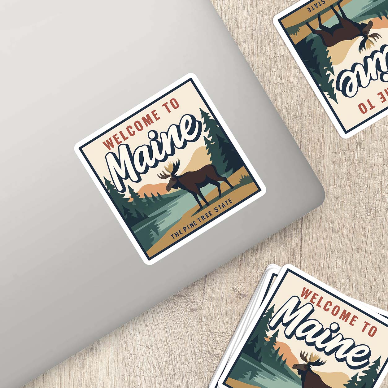 Welcome to Maine Vinyl Sticker – Vintage State Travel Decal