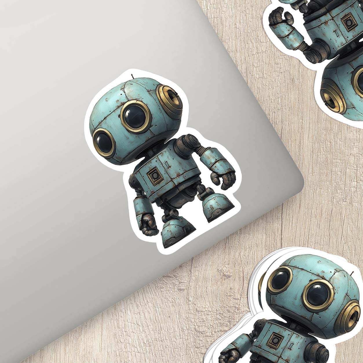 Cute Cartoon Robot Sticker – Durable Weatherproof Vinyl for All Surfaces