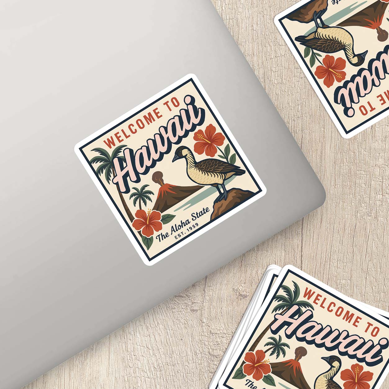 Welcome to Hawaii Vinyl Sticker – Vintage State Travel Decal