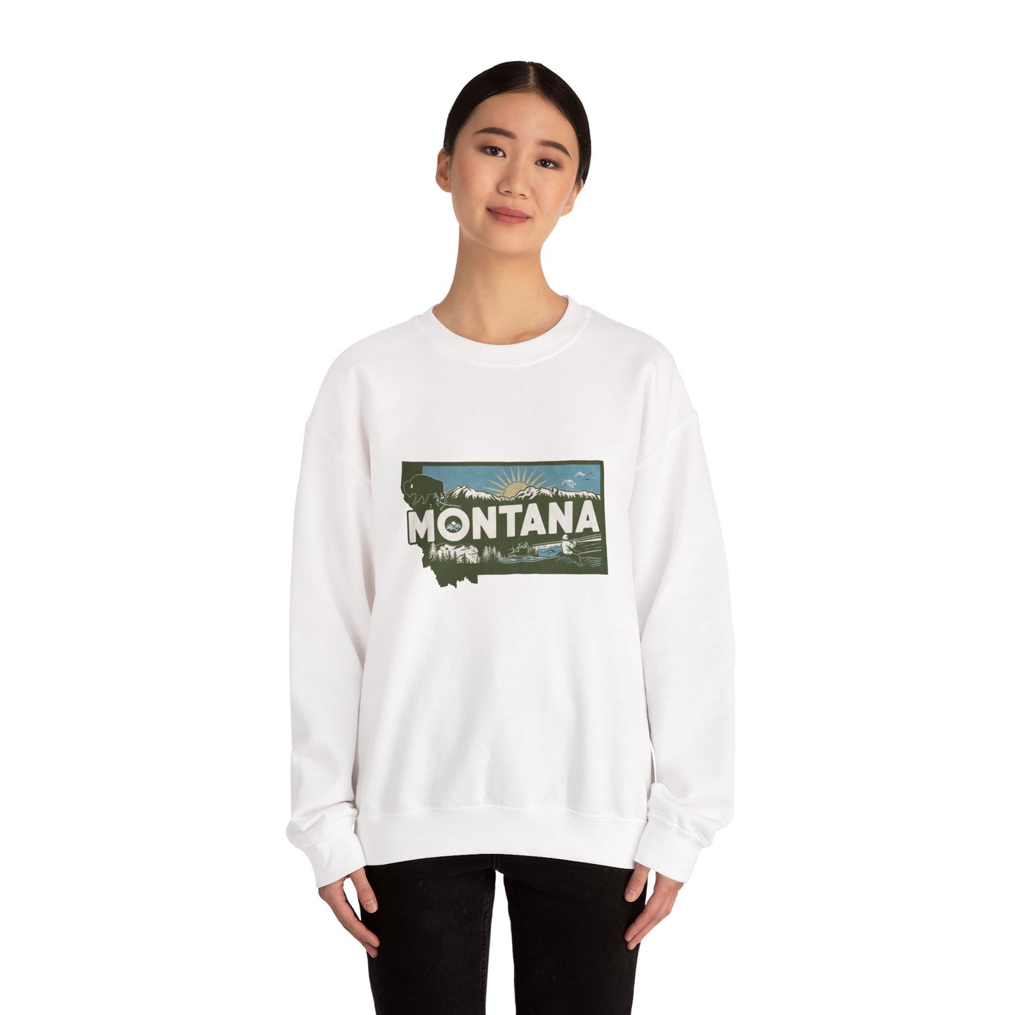 Montana State Landscape Crewneck Sweatshirt