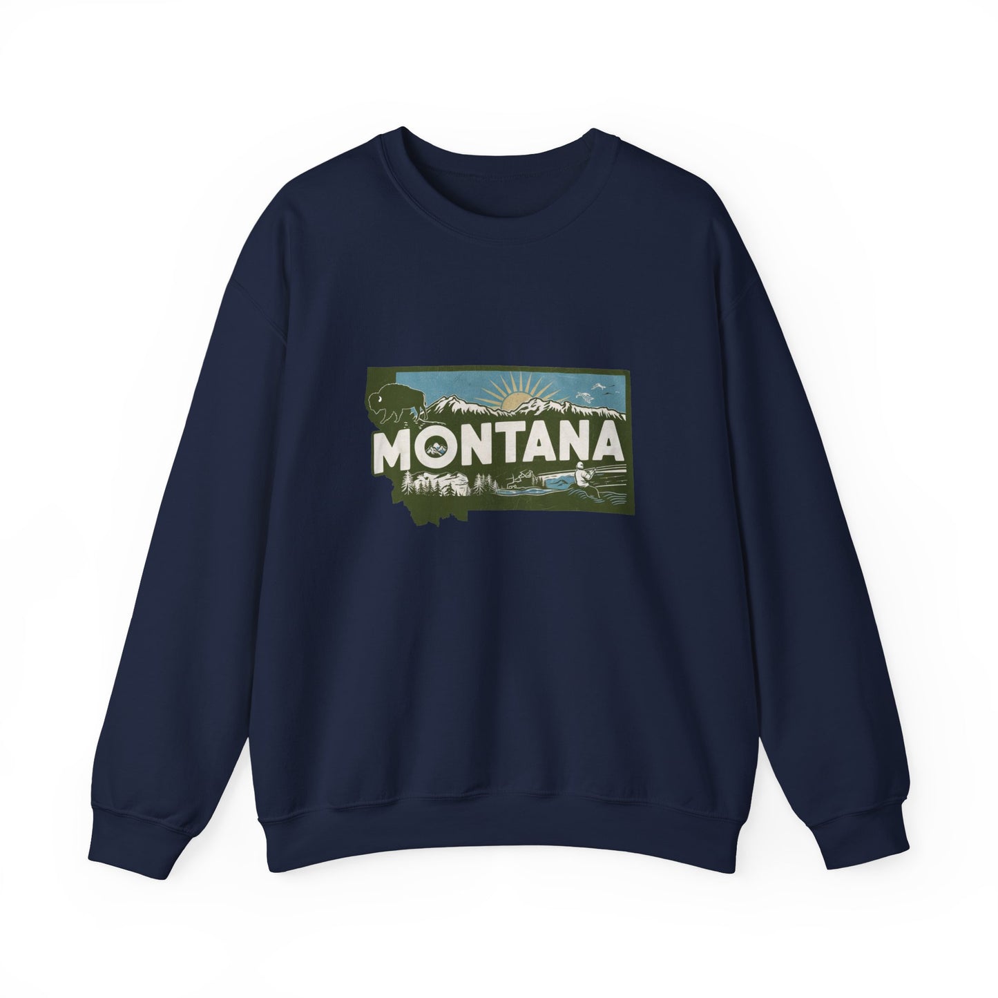 Montana State Landscape Crewneck Sweatshirt
