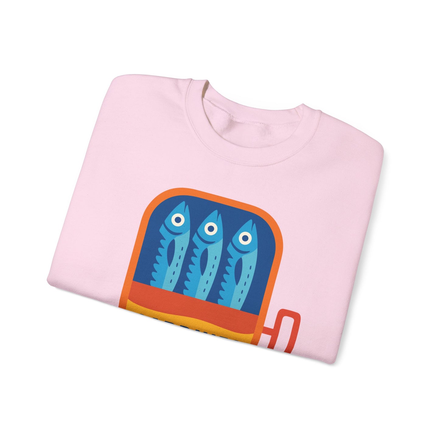 Sardines in a Can Sweatshirt | Retro Fish Can Illustration