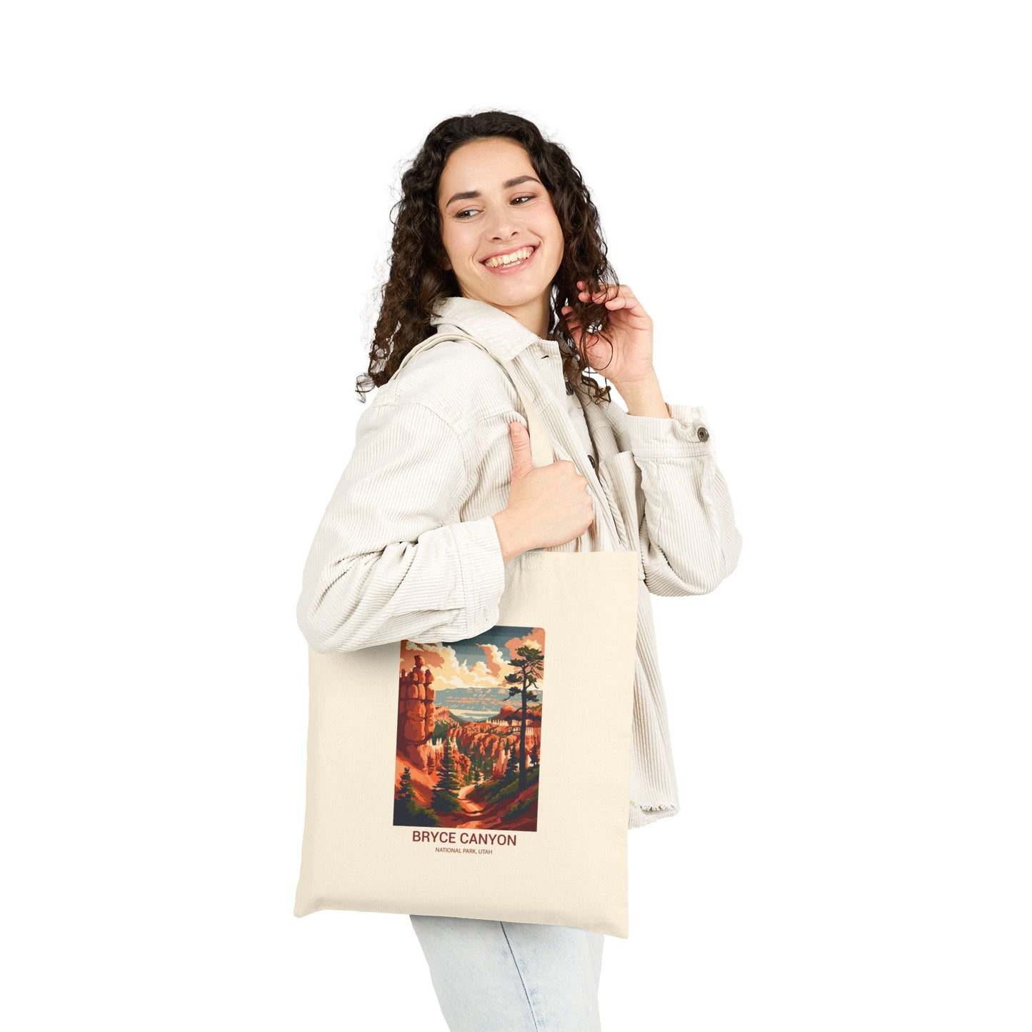 Bryce Canyon National Park Vintage Travel Tote Bag – Scenic Canvas Grocery Tote