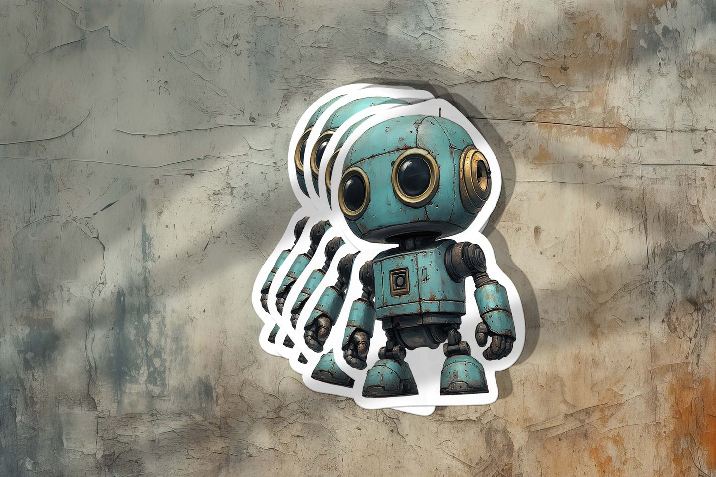 Cute Cartoon Robot Sticker – Durable Weatherproof Vinyl for All Surfaces
