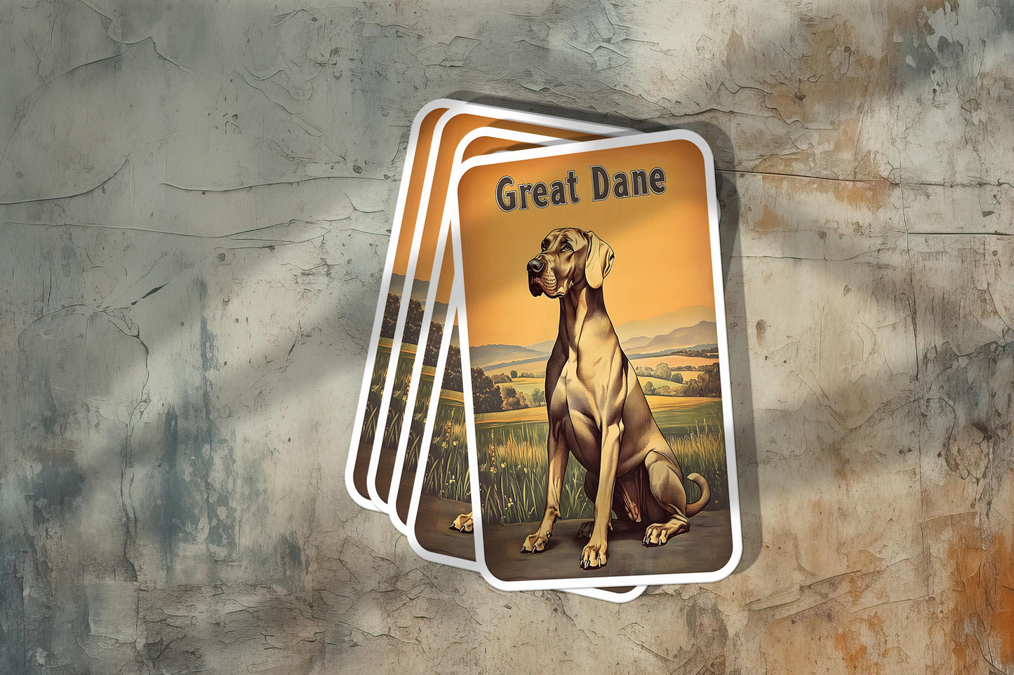 Vintage Great Dane Sticker – Durable Vinyl Sticker