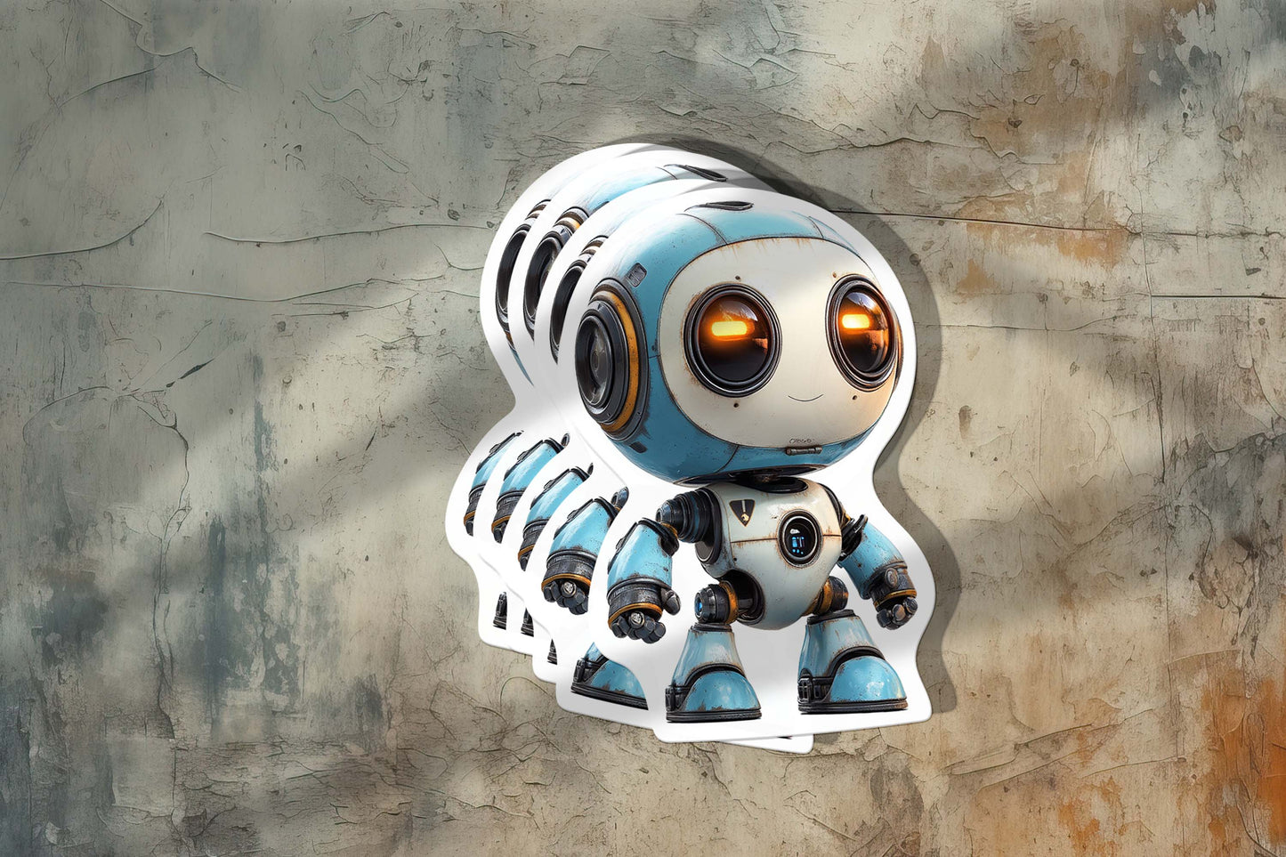 Cute Cartoon Robot Sticker – Durable Weatherproof Vinyl for All Surfaces