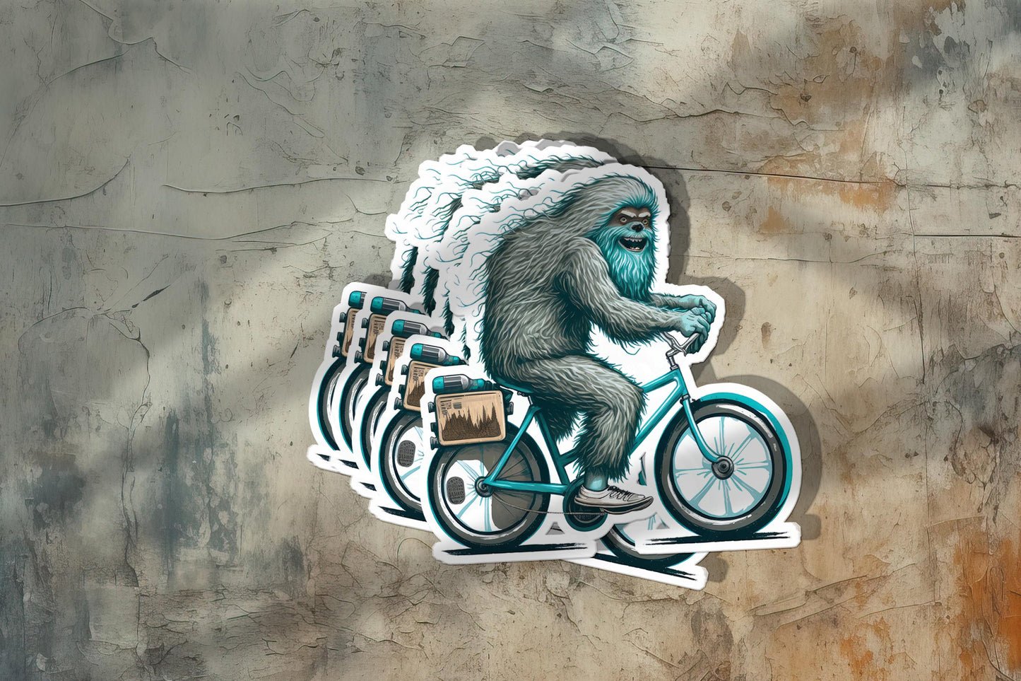 Yeti riding a Bicycle