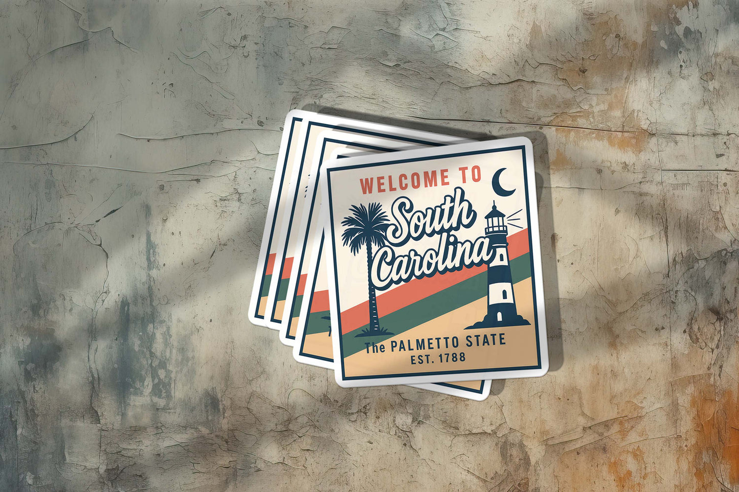 Welcome to South Carolina Vinyl Sticker – Vintage State Travel Decal