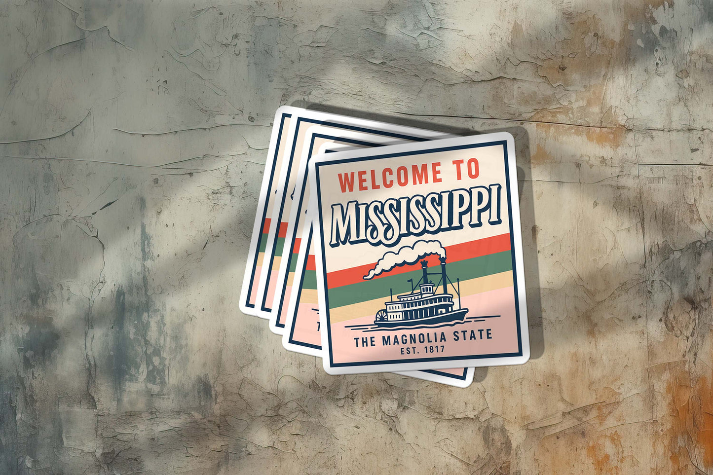 Welcome to Mississippi Vinyl Sticker – Vintage State Travel Decal