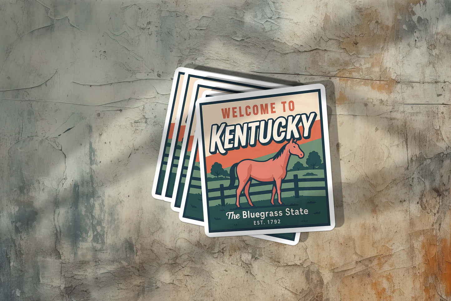 Welcome to Kentucky Vinyl Sticker – Vintage State Travel Decal