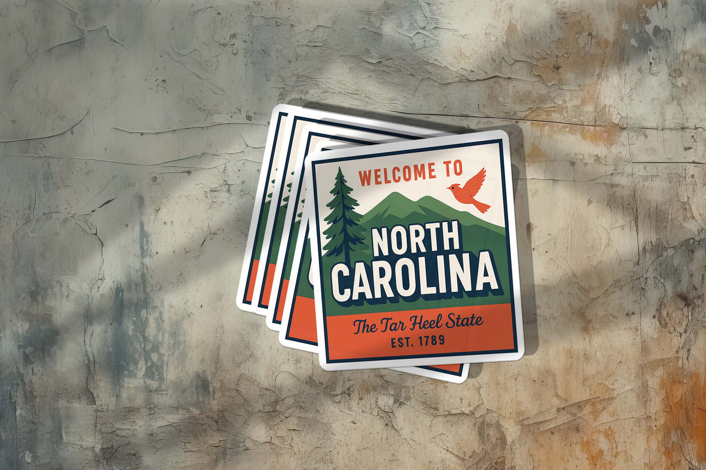 Welcome to North Carolina Vinyl Sticker – Vintage State Travel Decal
