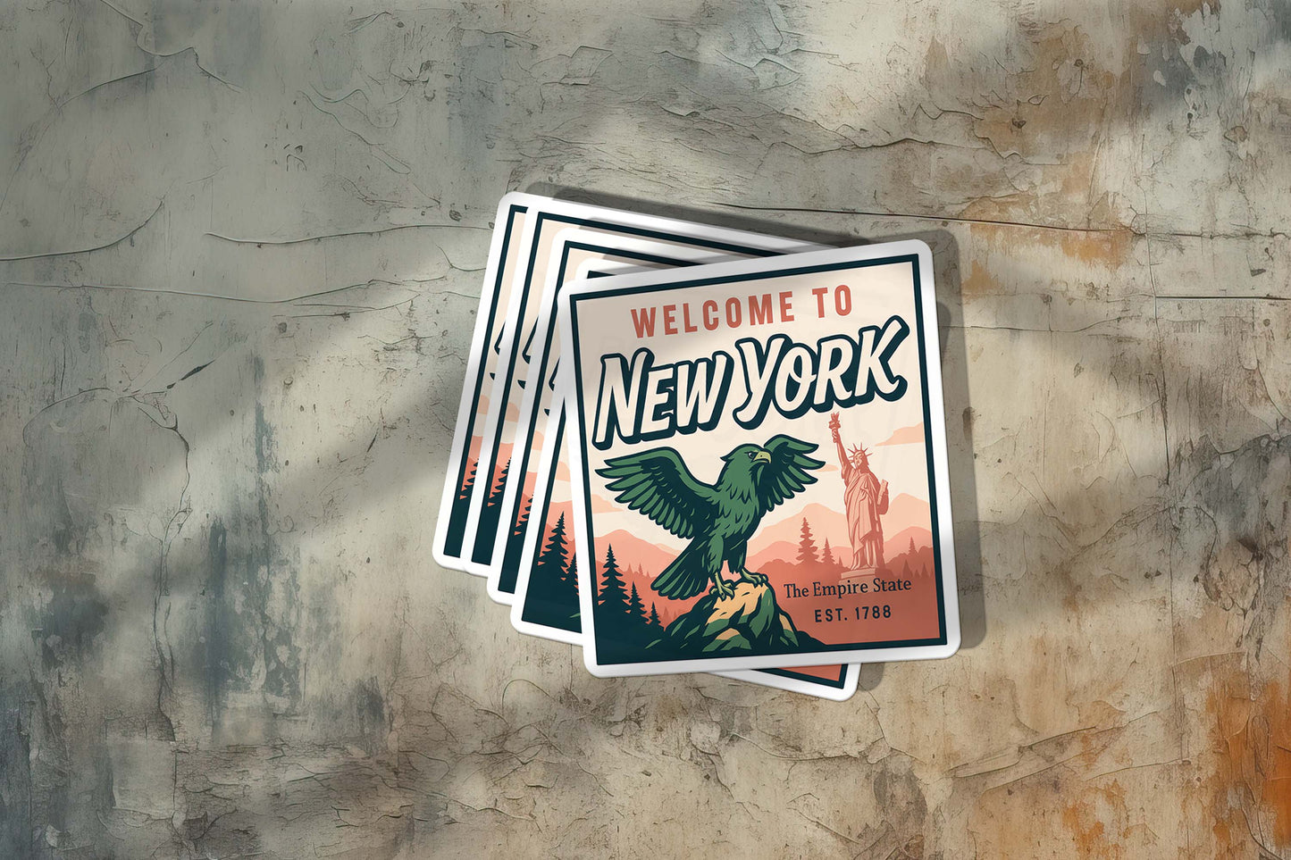 Welcome to New York Vinyl Sticker – Vintage State Travel Decal