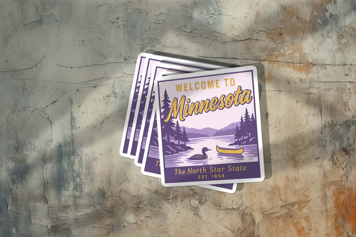Welcome to Minnesota Vinyl Sticker – Vintage State Travel Decal