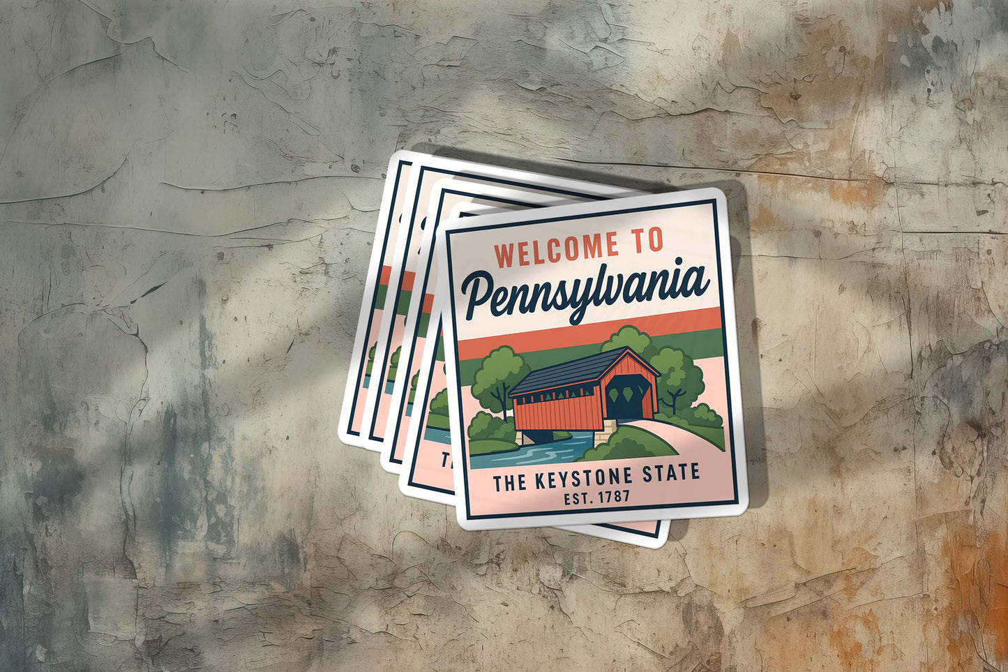 Welcome to Pennsylvania Vinyl Sticker – Vintage State Travel Decal