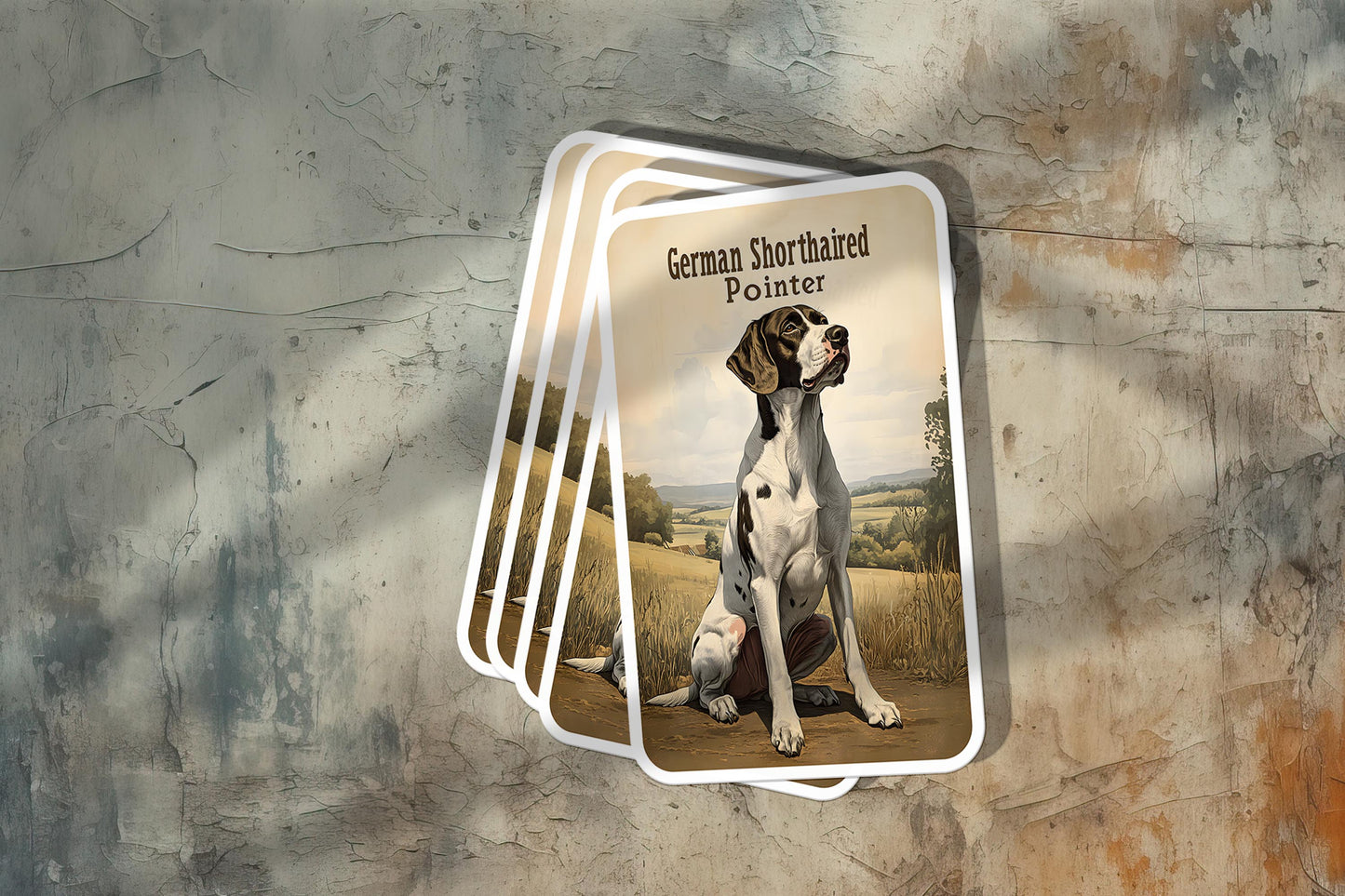 Vintage German Shorthaired Pointer Sticker – Durable Vinyl Sticker