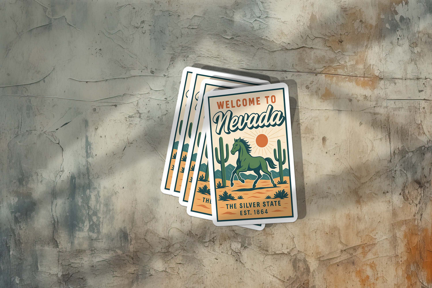 Welcome to Nevada Vinyl Sticker – Vintage State Travel Decal