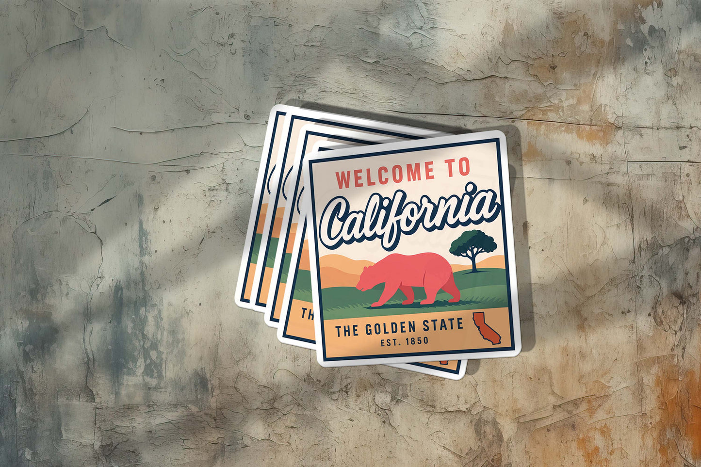 Welcome to California Vinyl Sticker – Vintage State Travel Decal