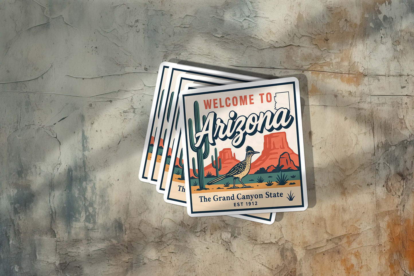 Welcome to Arizona Vinyl Sticker – Vintage State Travel Decal