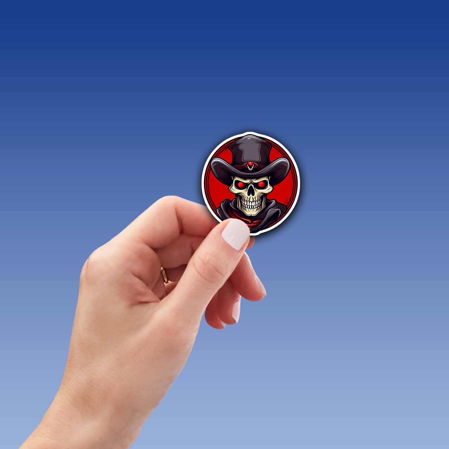 Skull Vinyl Sticker - A Bold Statement of Intrigue