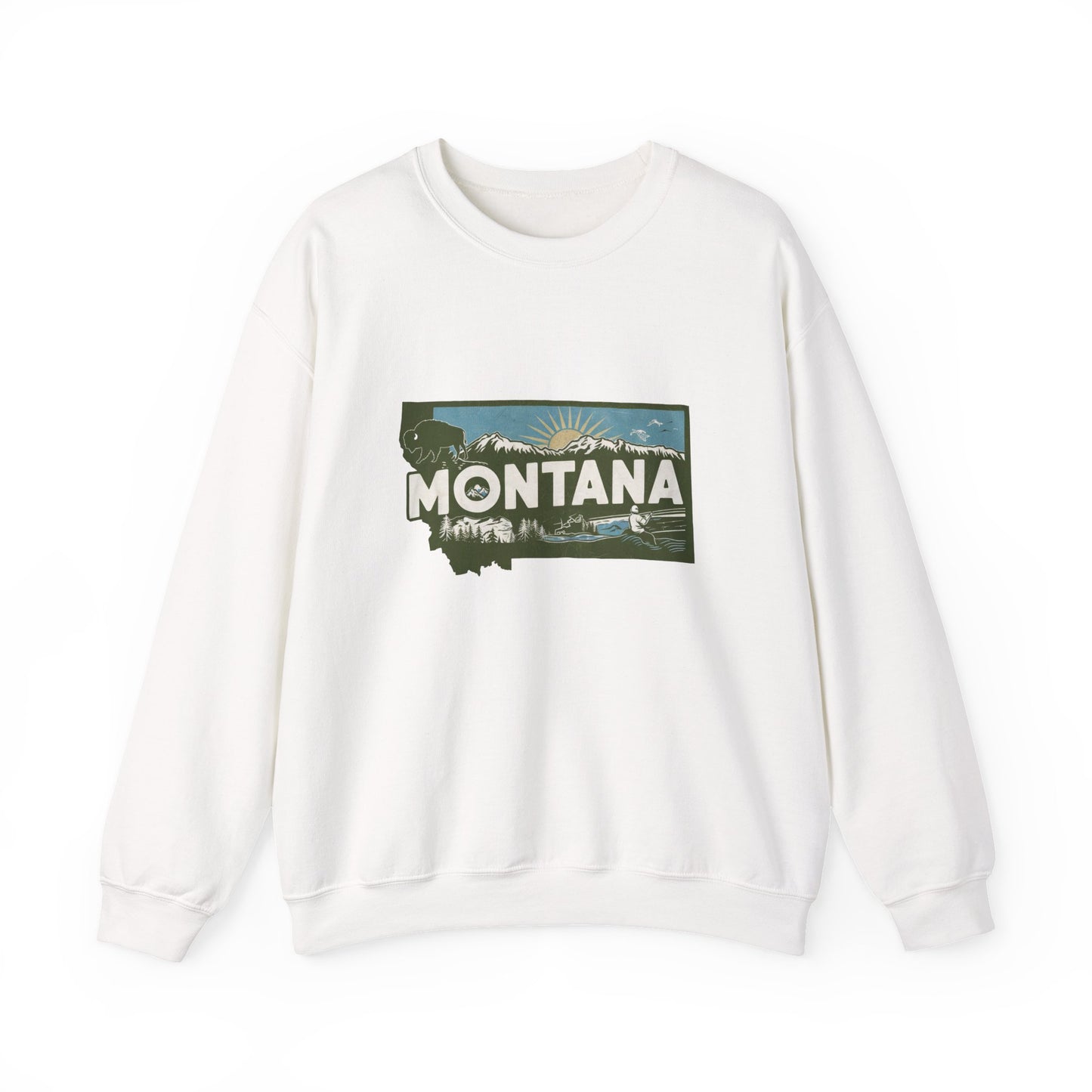 Montana State Landscape Crewneck Sweatshirt
