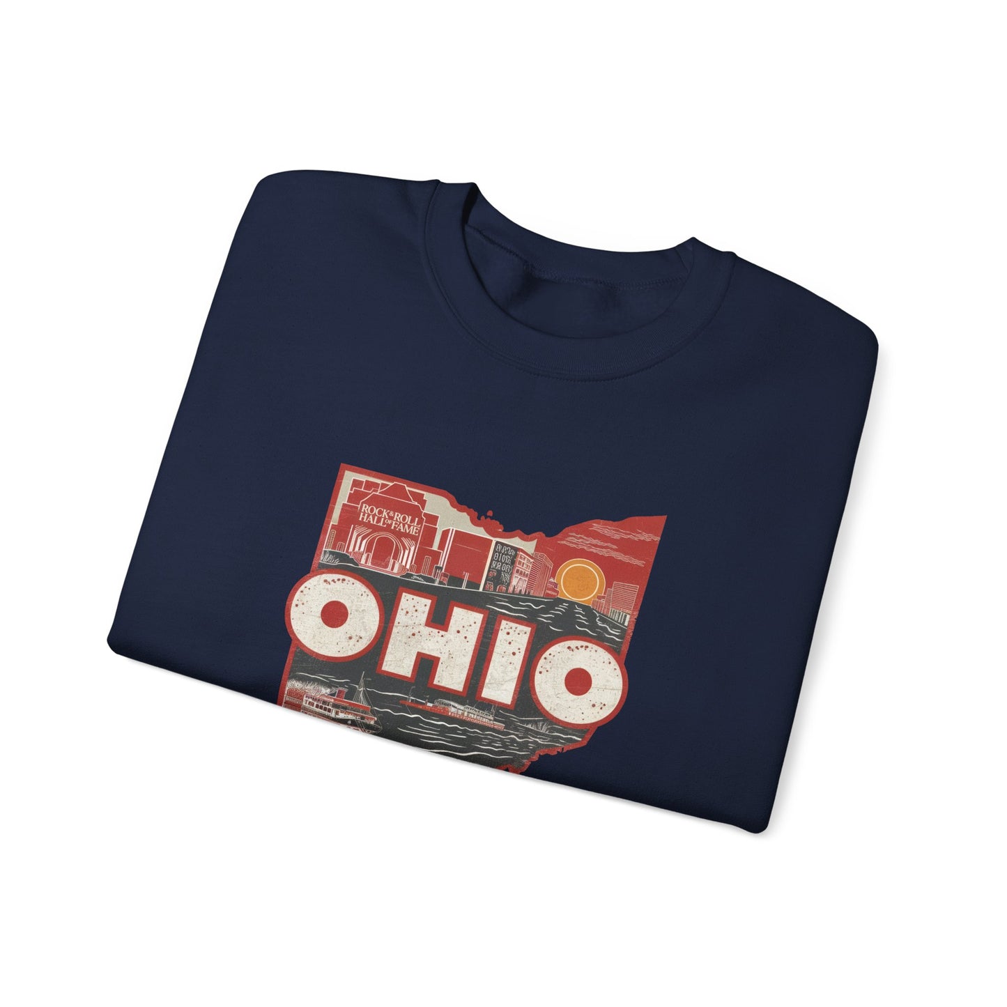 Ohio State Outline Vintage Collage Sweatshirt