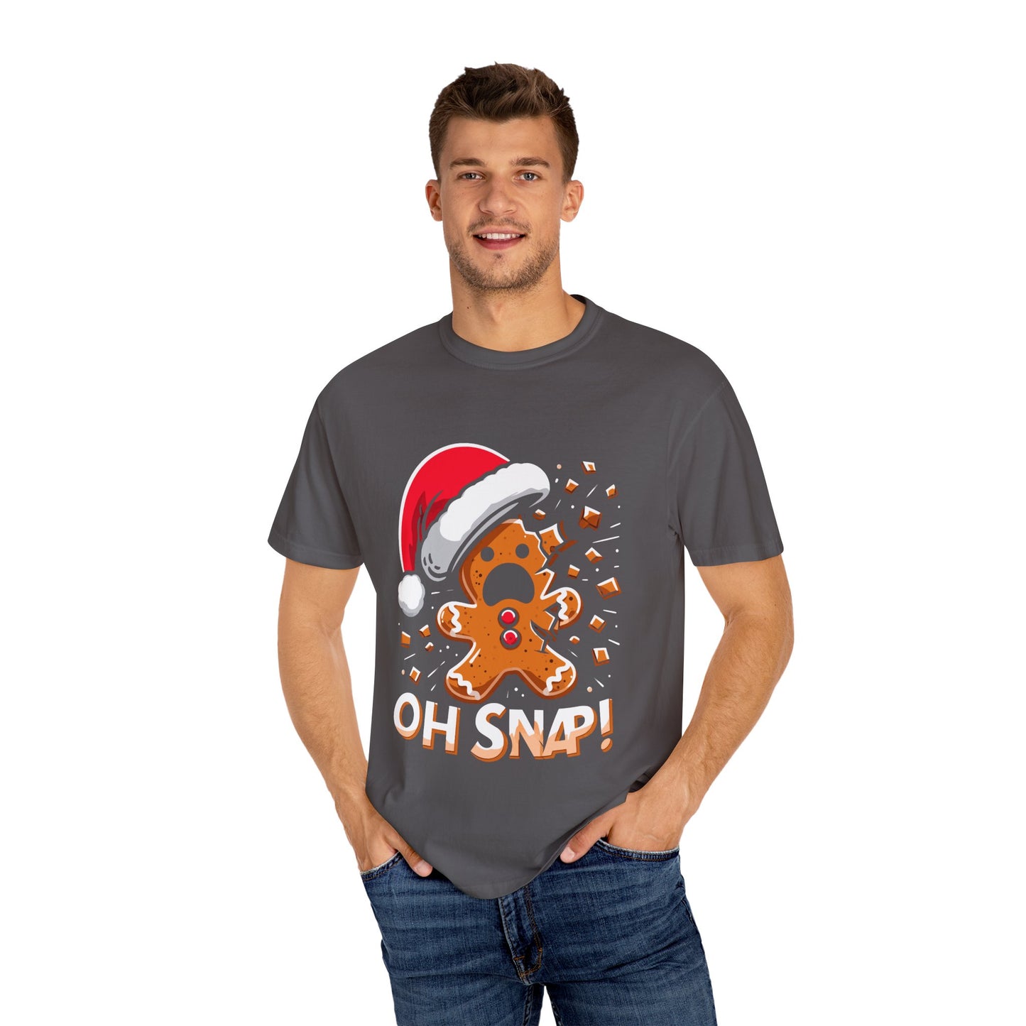 Oh Snap Gingerbread Man T-Shirt – Fun Holiday Comfort Colors Tee